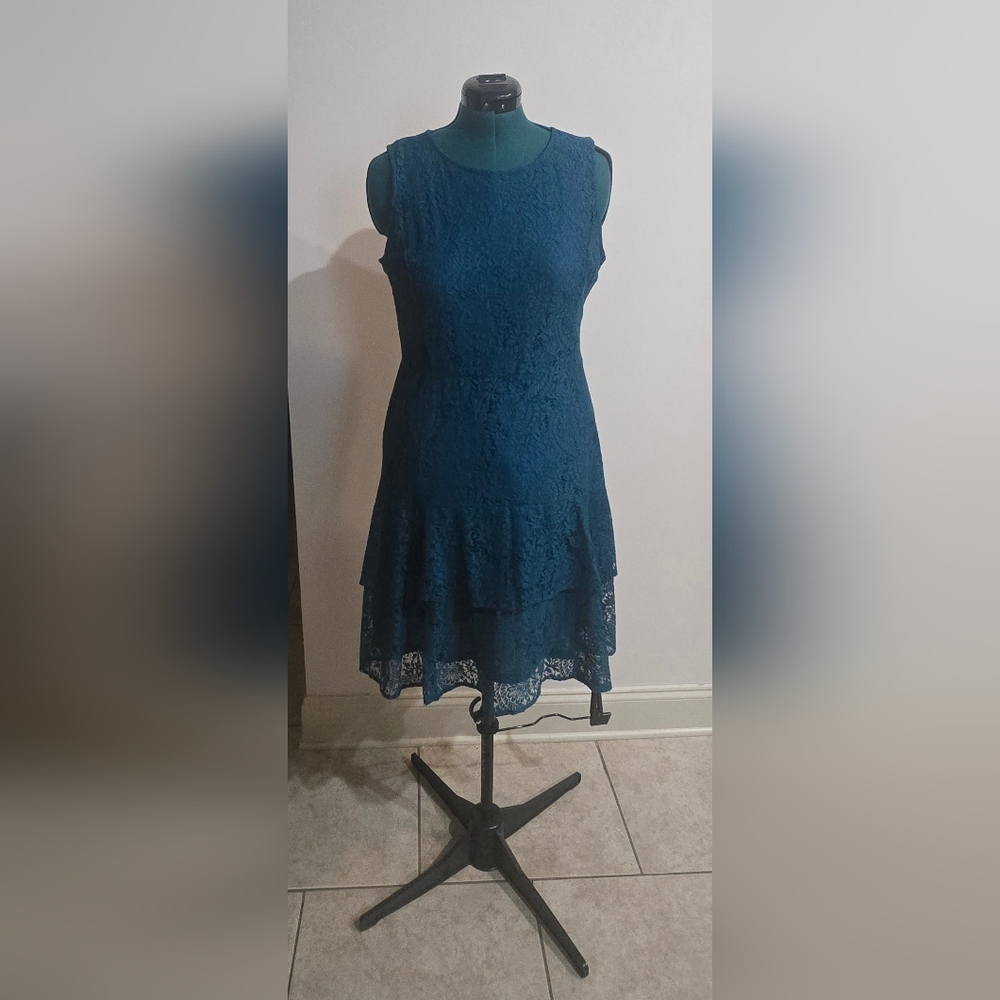 Michael Kors Lace Dress Teal Sz XL